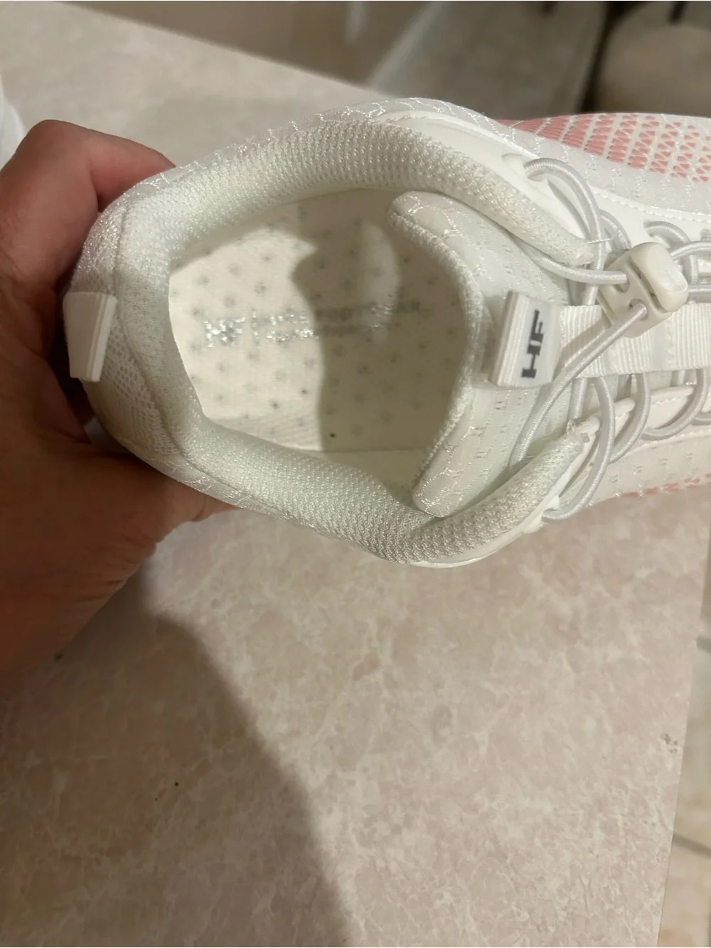 HF White & Pink Women's Lightweight Sneakers